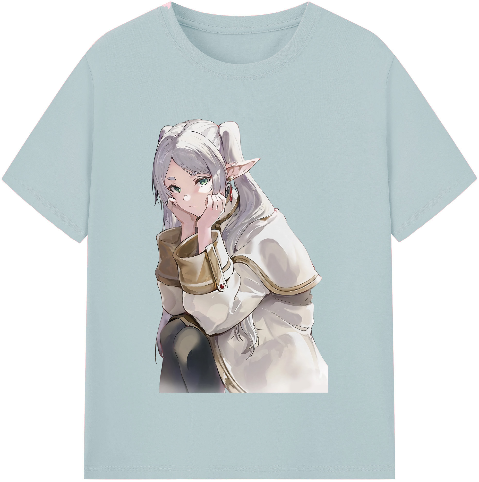 （画像用） 葬送のフリーレン Frieren 綿100％半袖Tシャツ（フロントプリント）